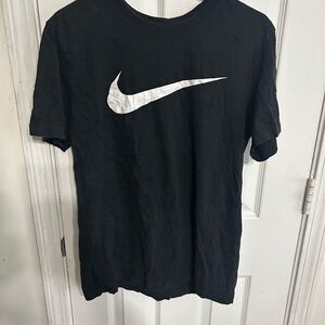 Nike Black Short Sleeve Tee with White Swoosh